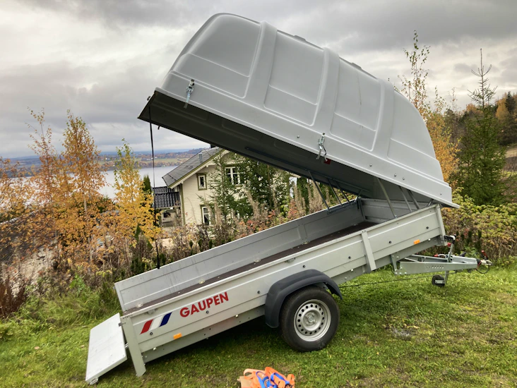Gaupen a1335t tilhenger med lokk og tipp