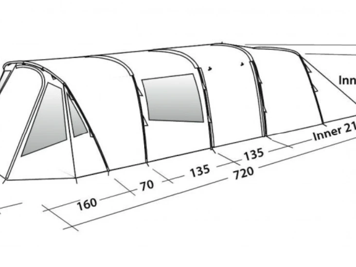 Easy camp palmdale 600 lux kuuden hengen teltta