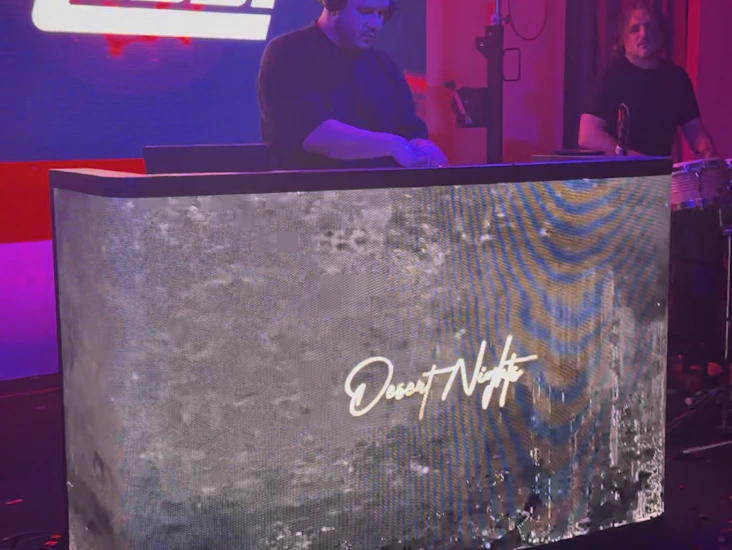 Led dj booth for rent – full curved led screen