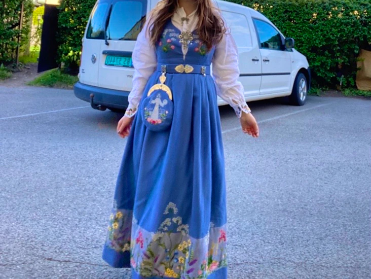 Oslobunad lyseblå str s/liten m