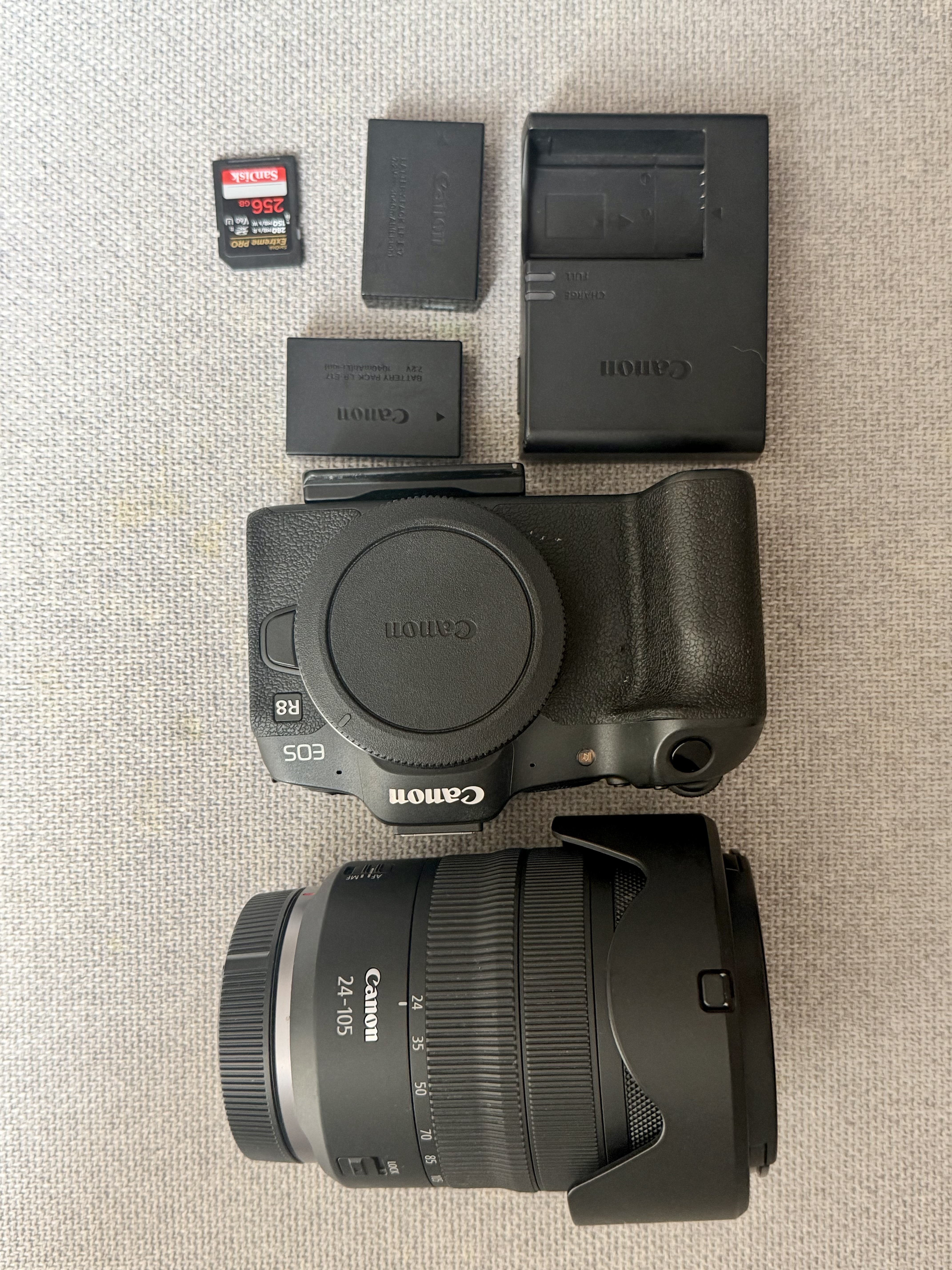 Canon r8 + rf 24 - 105mm f4 l is usm lens