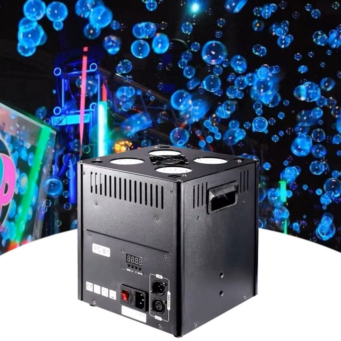 Såpeboblemaskin med rgb-lys og fjernkontroll – perfekt til fest og bryllup