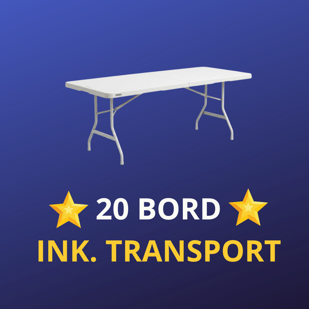 20 fällbord - paketpris ⭐ (inklusive transport)