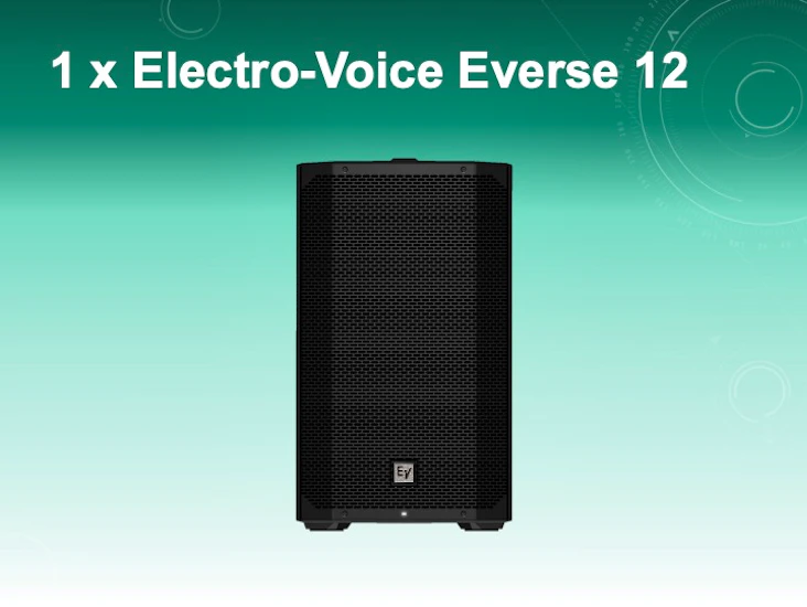 Electro-voice everse 12 battery powered pa speaker (single unit)