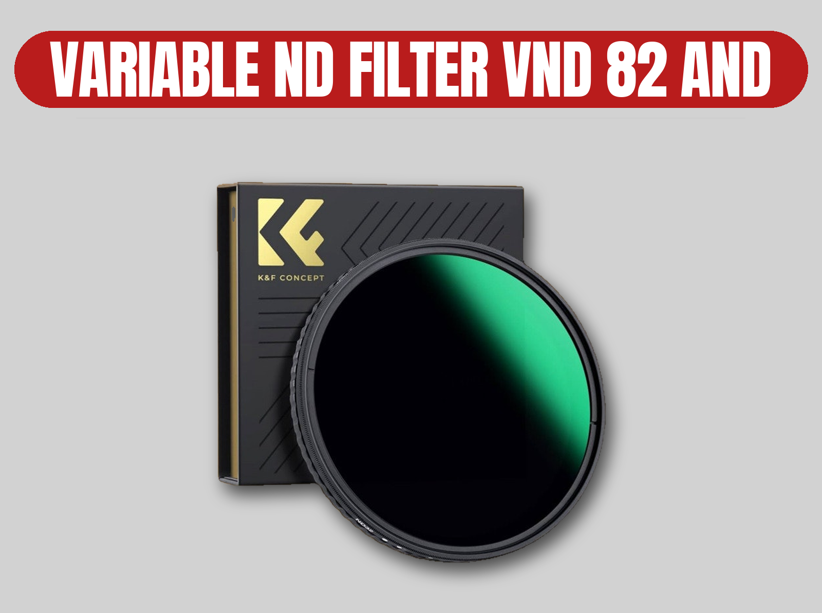 K&f concept variable nd filter (vnd) 82mm & 77mm | 2-400nd / cinema lenses / add-on