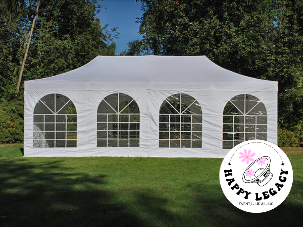 Partytält 4x8m pop-up vitt🎉(frakt möjlig)