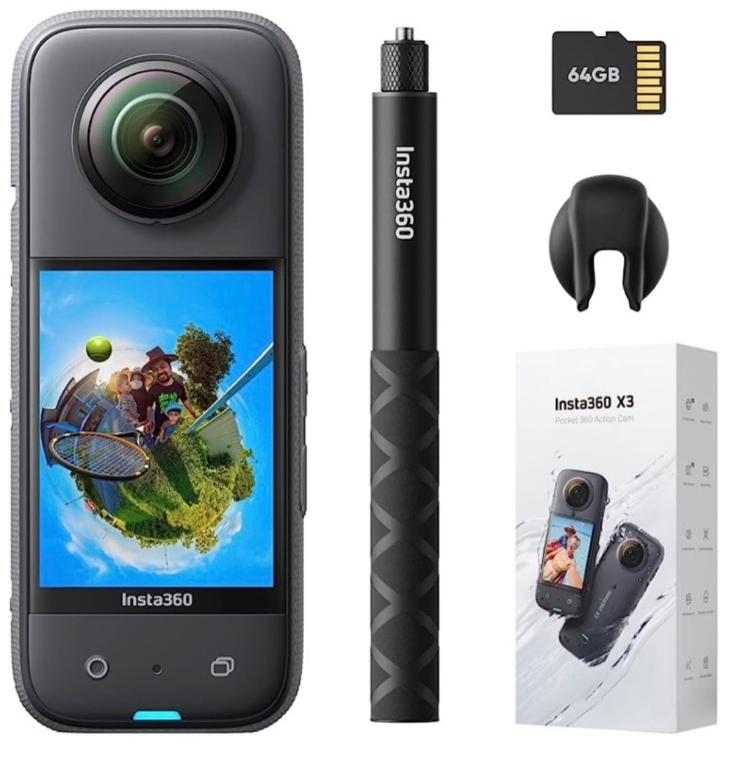 Insta360 x3 med mc + masse tilbehør