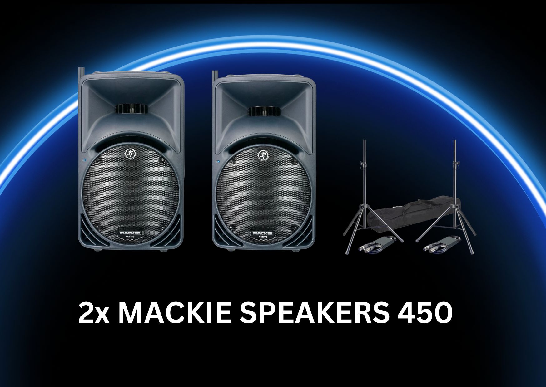 2x mackie speaker srm 450 speakers, v3