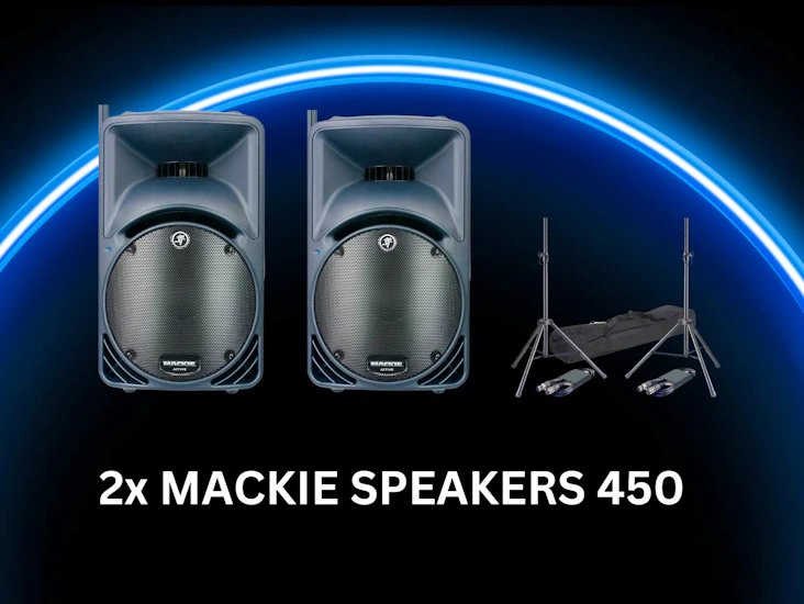 2x mackie speaker srm 450 speakers, v3