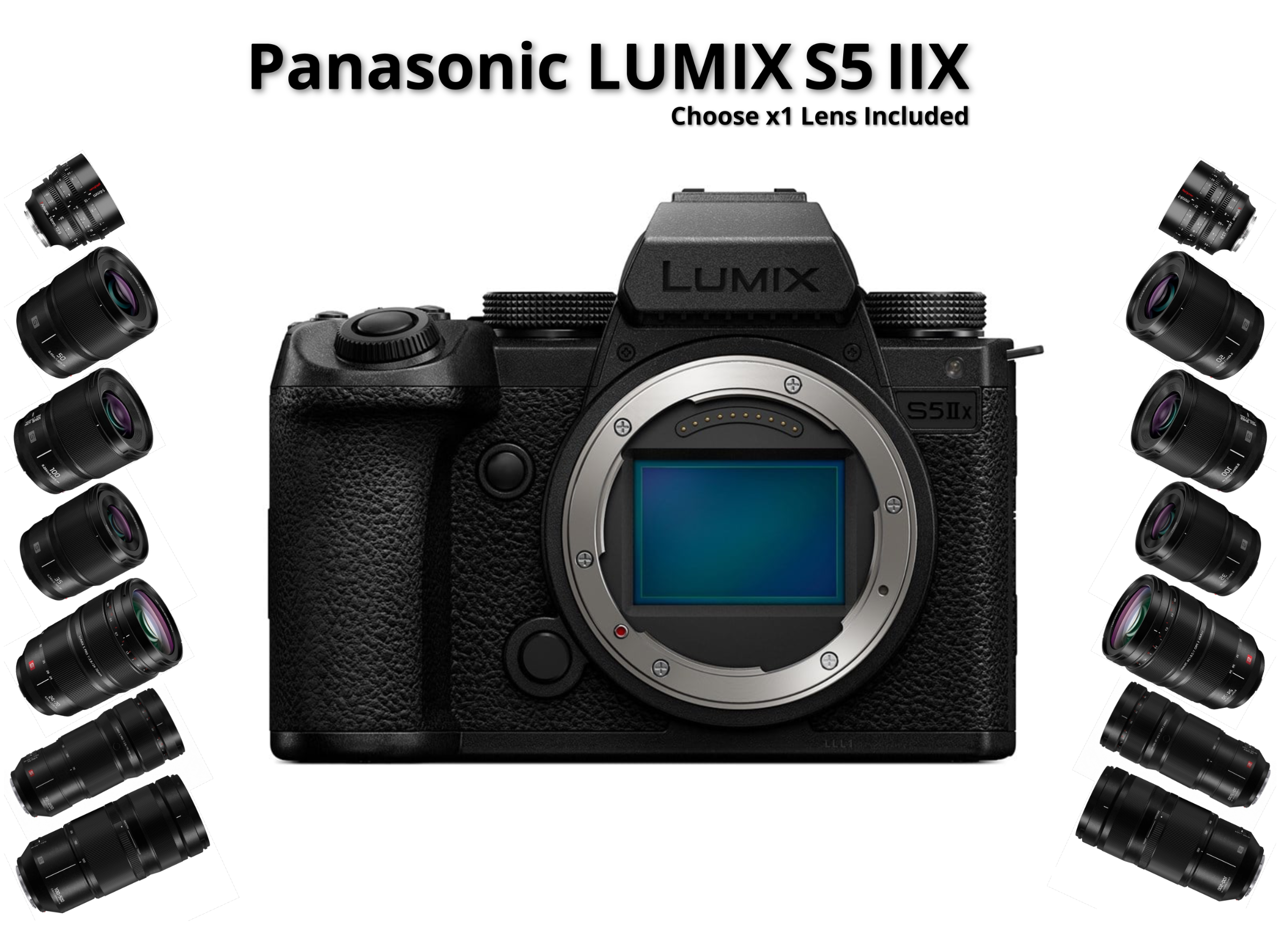 Panasonic lumix s5 ii x + one panasonic lens