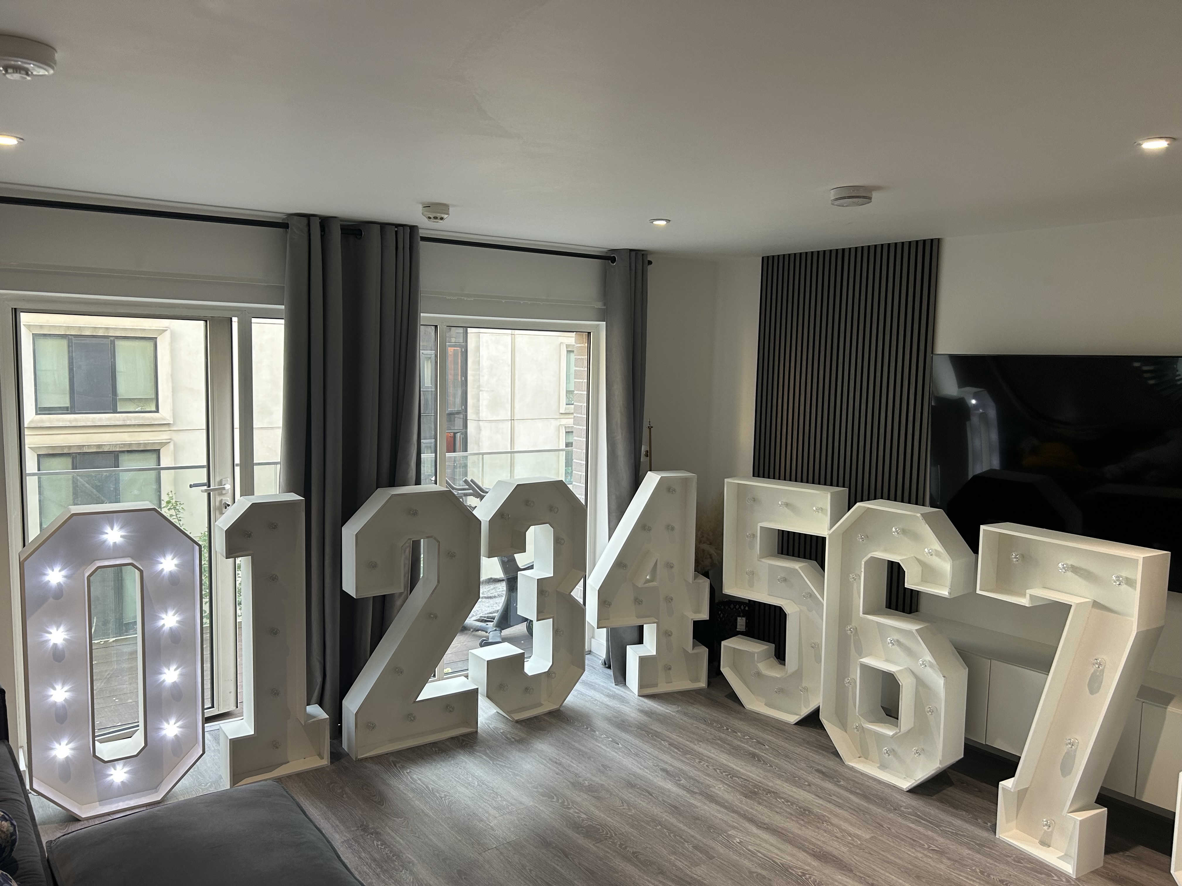 4ft led light up number (listing is only for 2 numbers)