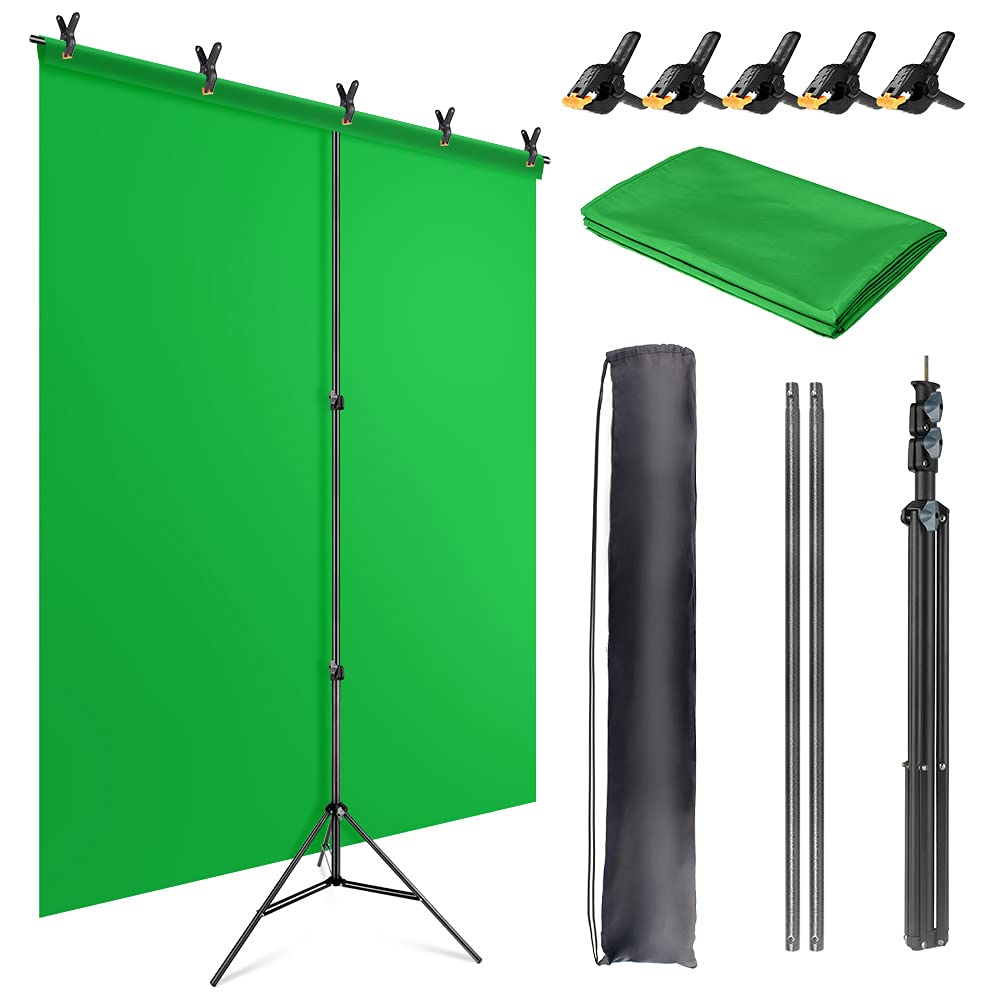 Green screen backdrop & adjustable stand kit – studio setup