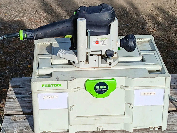 Handöverfräs festool of 1010 med inkl många stålfräsar