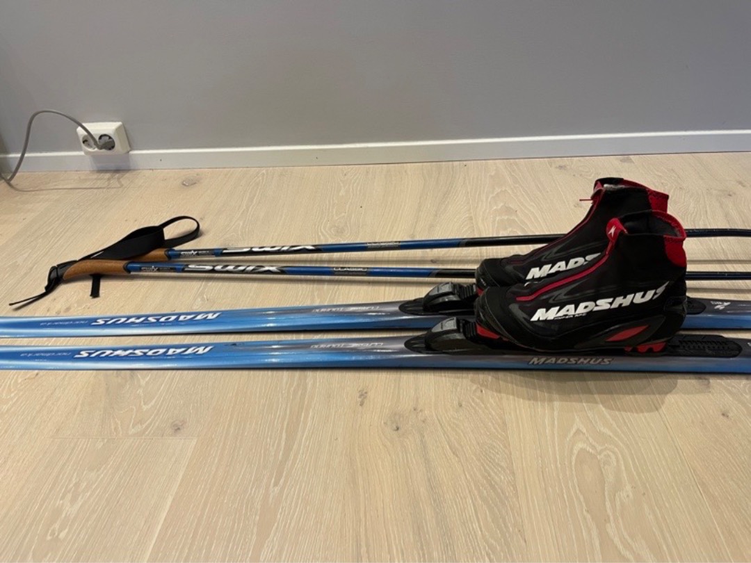 Langrenn skipakke 180cm, sko str 38