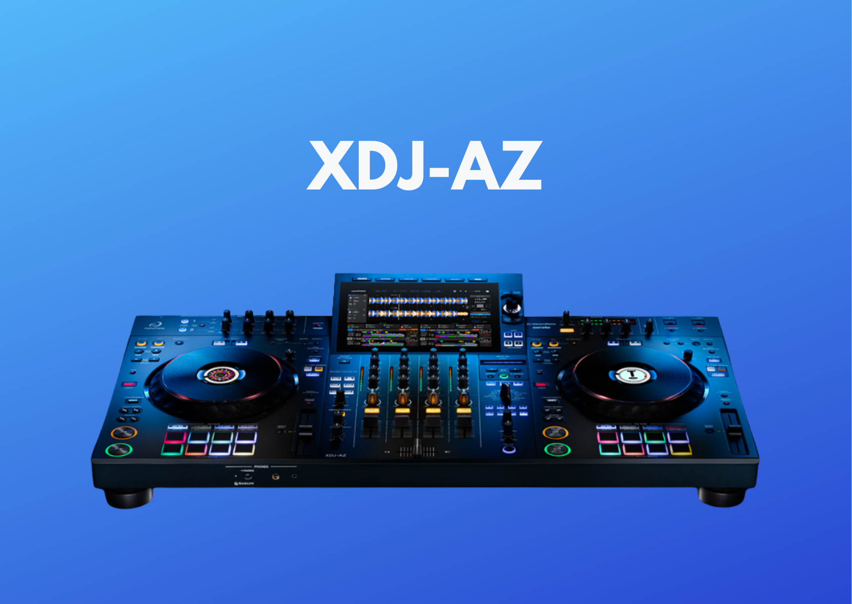 Pioneer dj alpha theta xdj-az 4 channel professional all in one dj controller system, gb