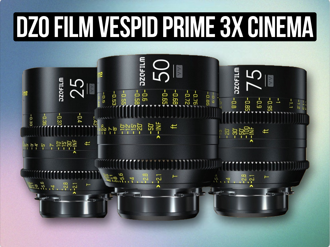Dzo film vespid prime 3x cinema lens set t2.1 full frame