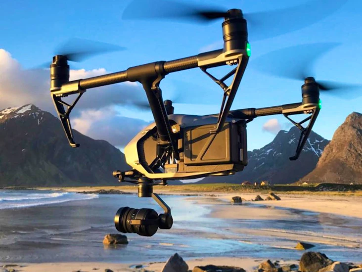 Dji inspire 2 raw med 2 rc /16 batt + monitor