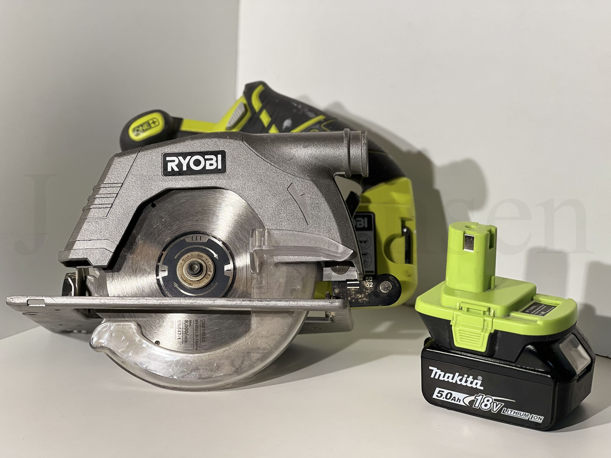 Ryobi akku-rundsav 18v one+ inkl. batteri