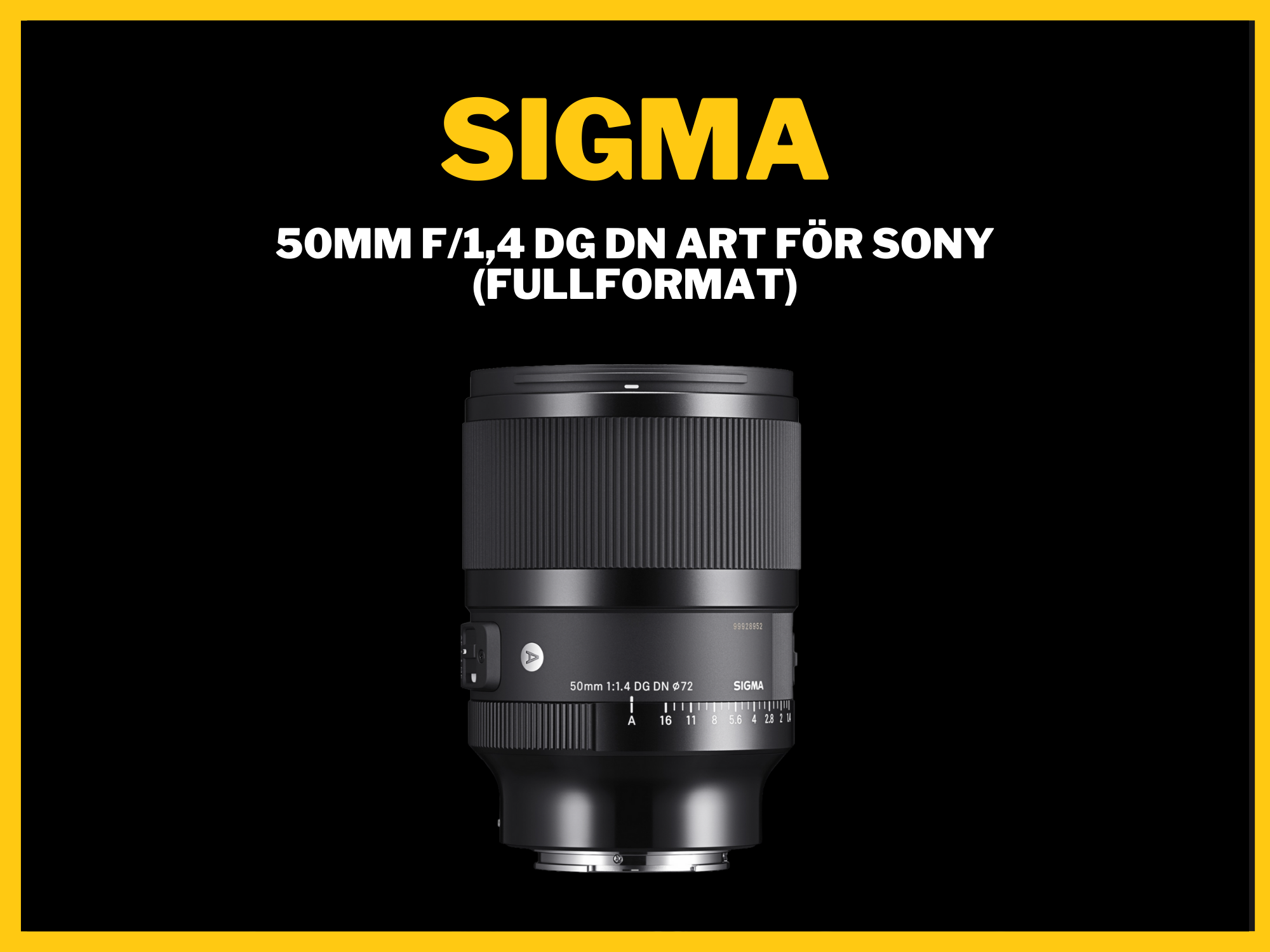 Sigma 50mm f/1,4 dg dn art för sony