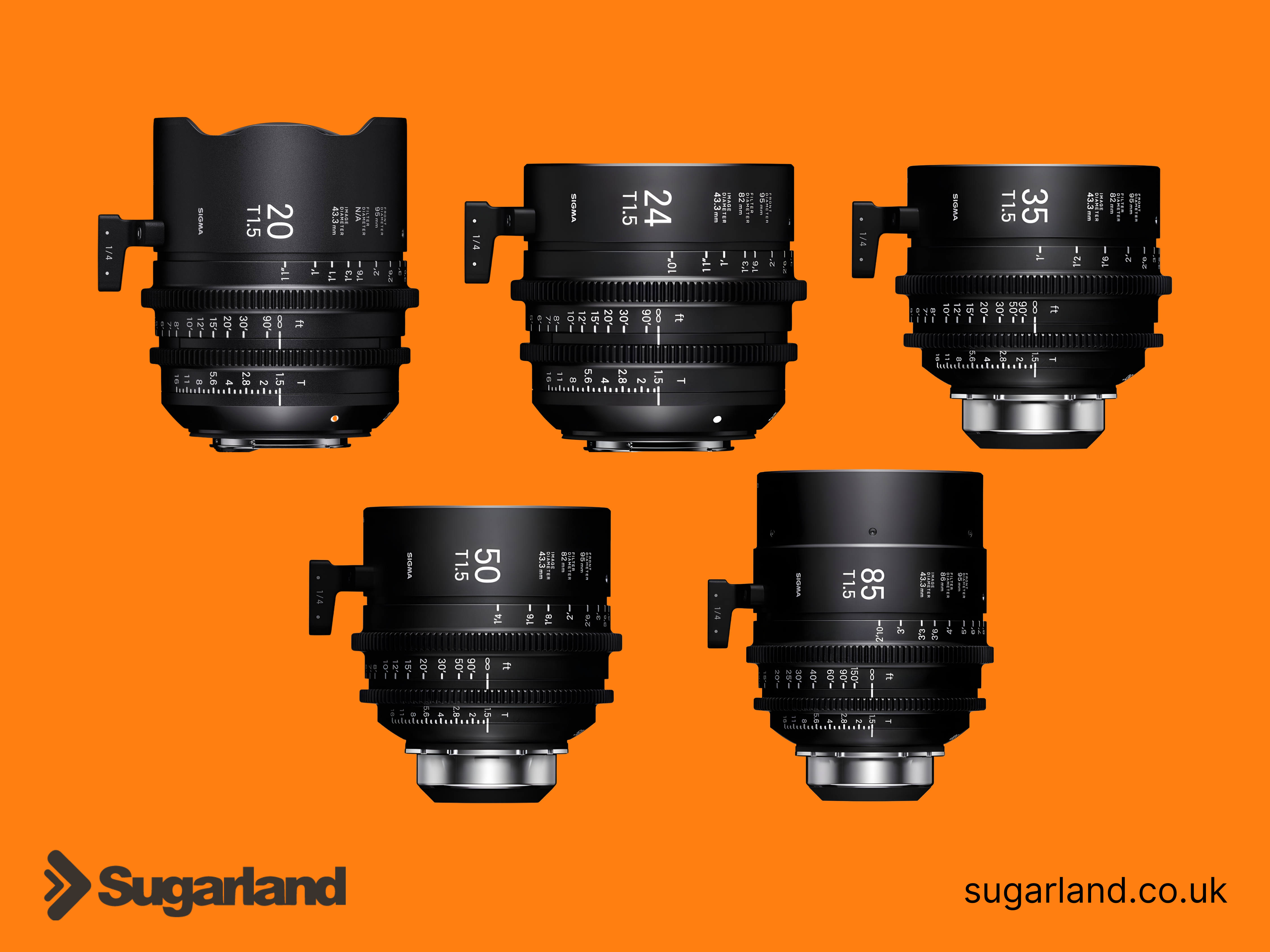 Sigma ff high speed prime 5-way lens set (pl mount)