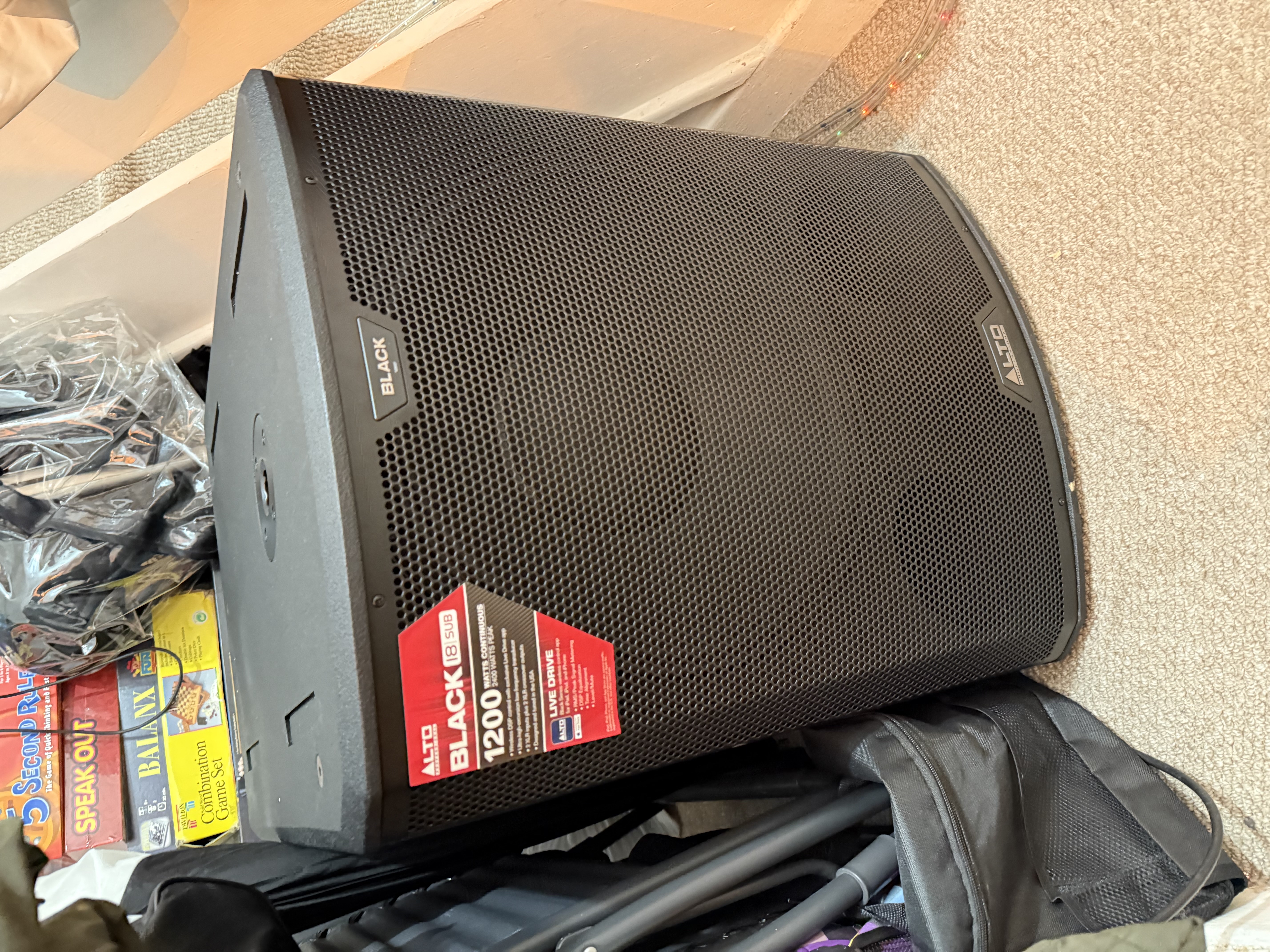 Alto black 18 1200w sub subwoofer 