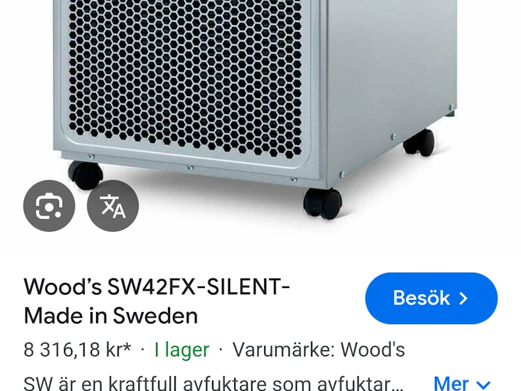 Woods avfuktare tystående