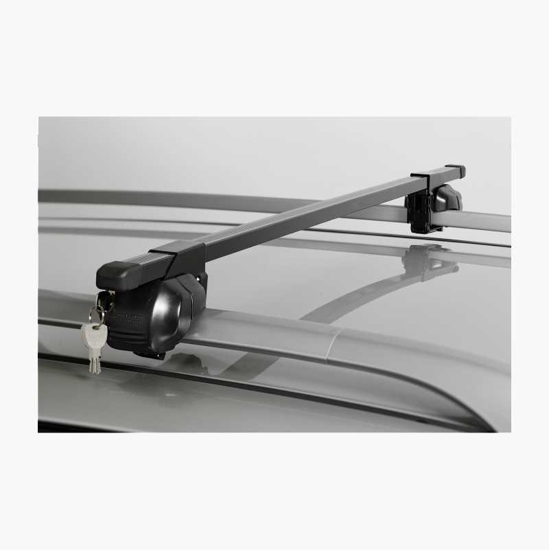 Universella takräcken utanpåliggande rails