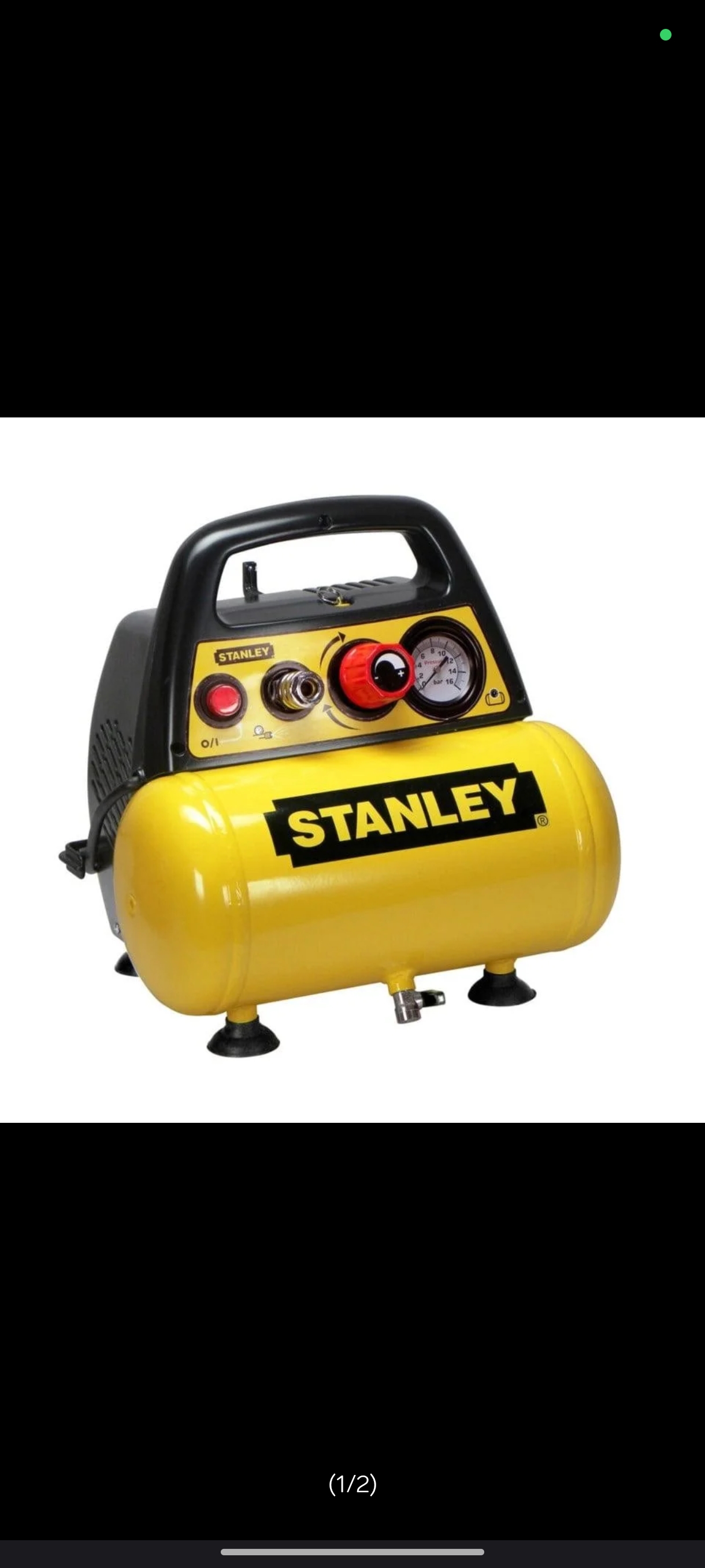 Stanley kompressor 1,5 hk med spikerpistol