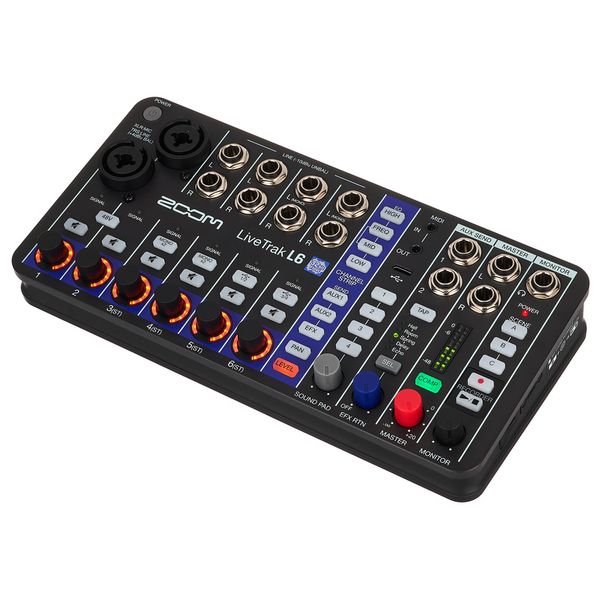 Zoom live trak l6  audio interface + recorder + mixer