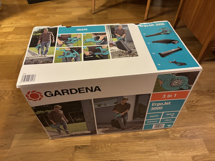 Blås, sug & kompostera med gardena ergojet 3000.