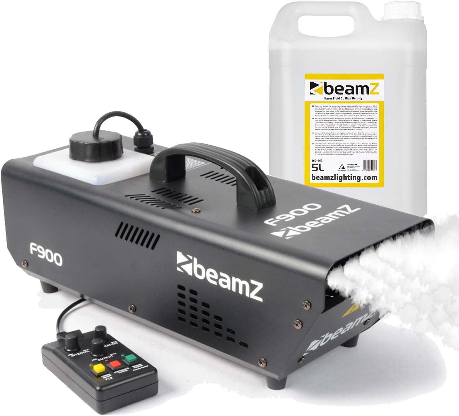 Beamz f900 smoke machine, powerful hazer smoke machine for parties, events, and