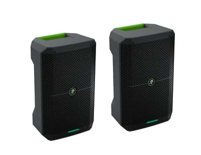 Pair of mackie thump go battery pa bluetooth speakers. 