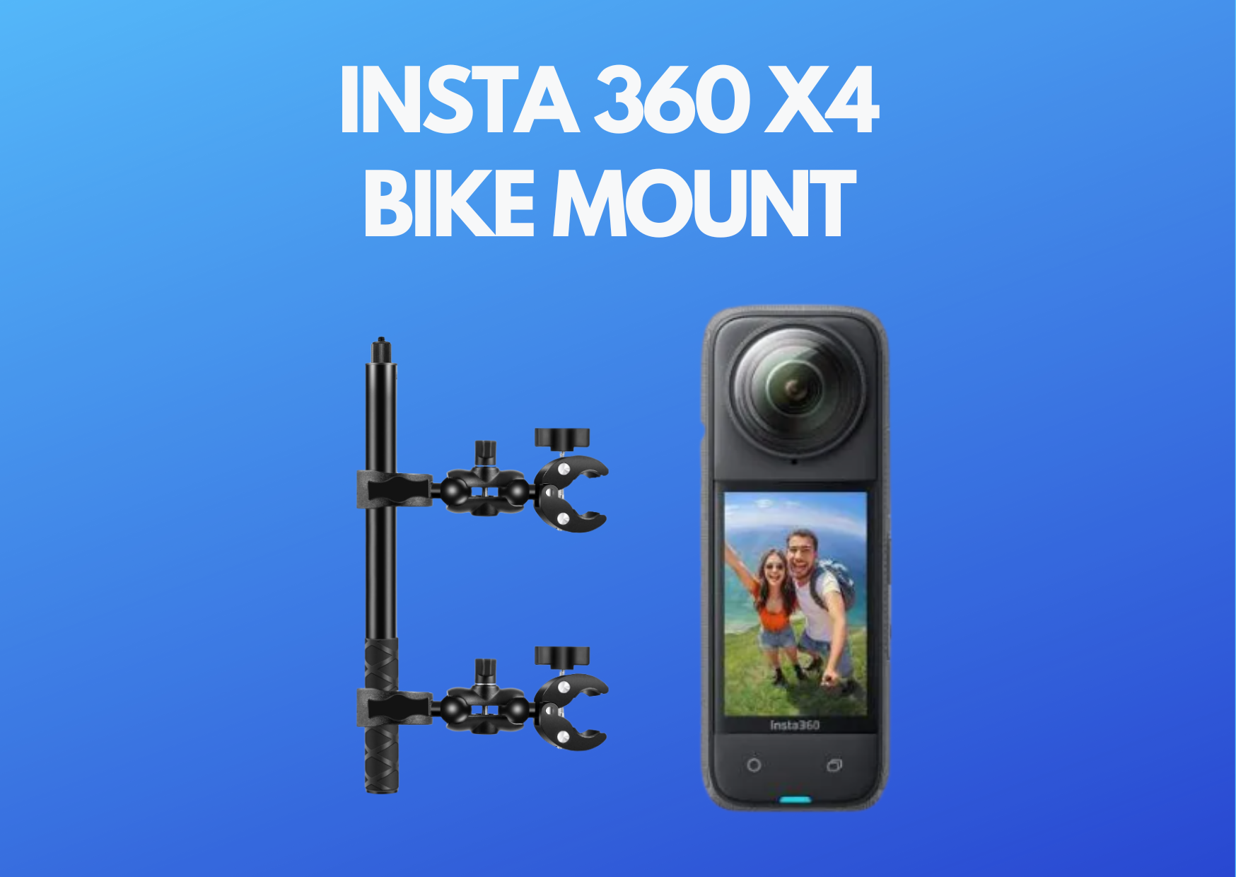 Insta 360 x4 no drone bundle- 8k waterproof 360 action camera + bike mount for insta 360