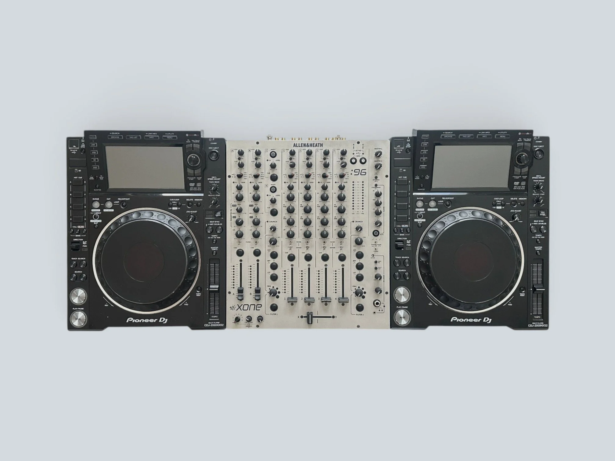 Cdj 2000nxs2’s & allen & heath xone 96