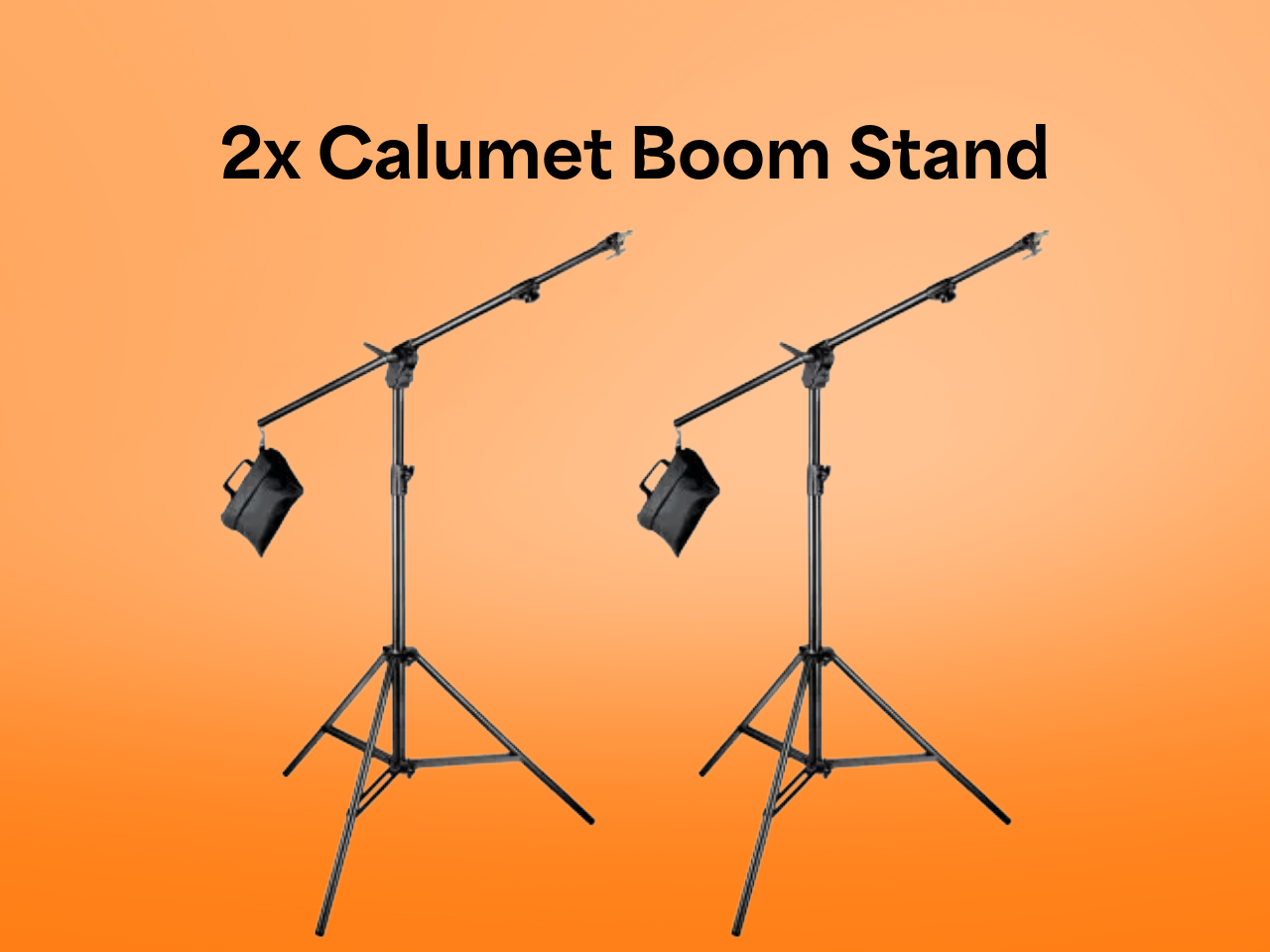 Boom stand x2 - calumet combi boom stand with sandbag