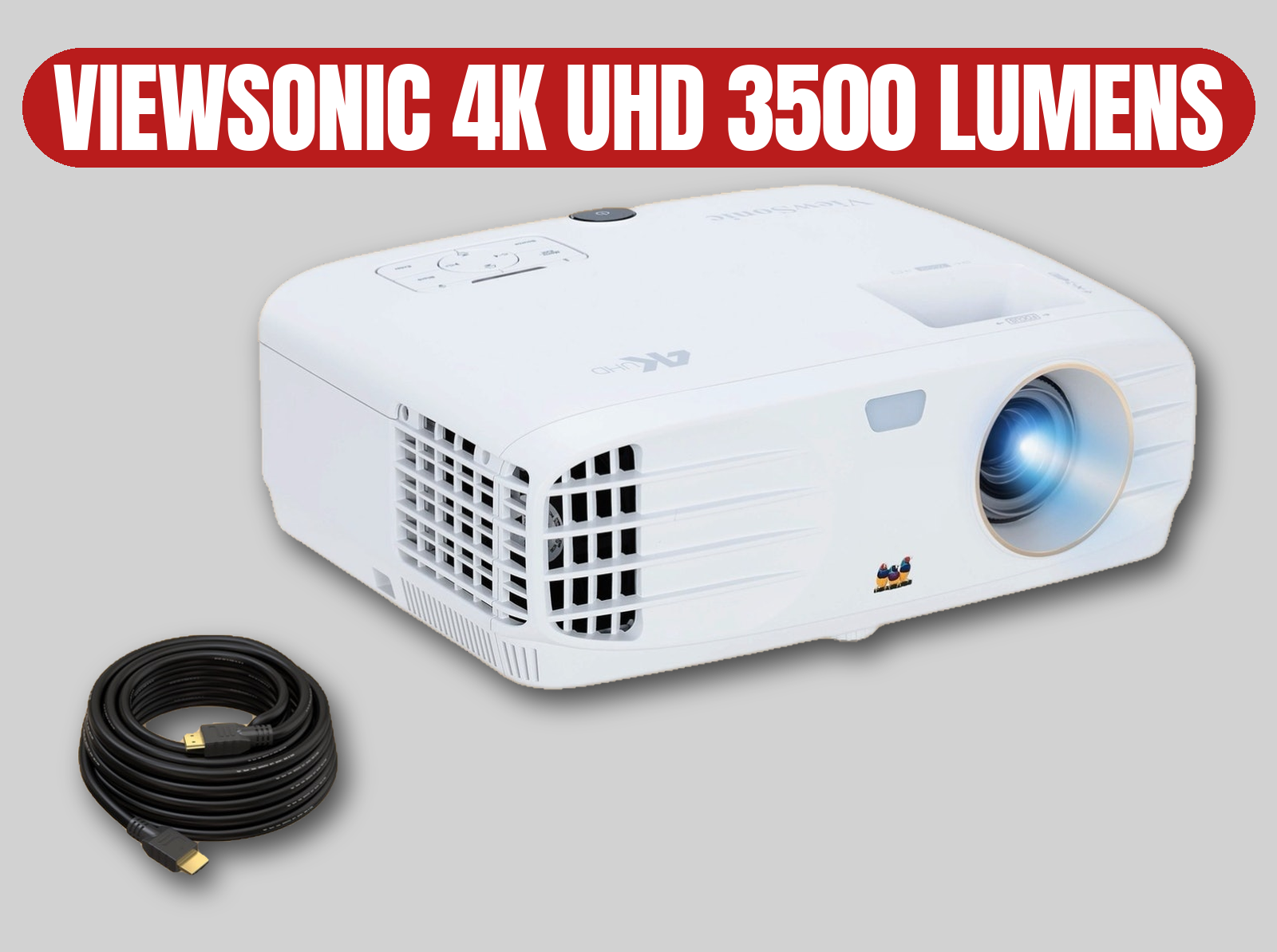 Viewsonic 3500 lumens 4k uhd projector | home cinema, business presentations, events (similar to benq, epson)