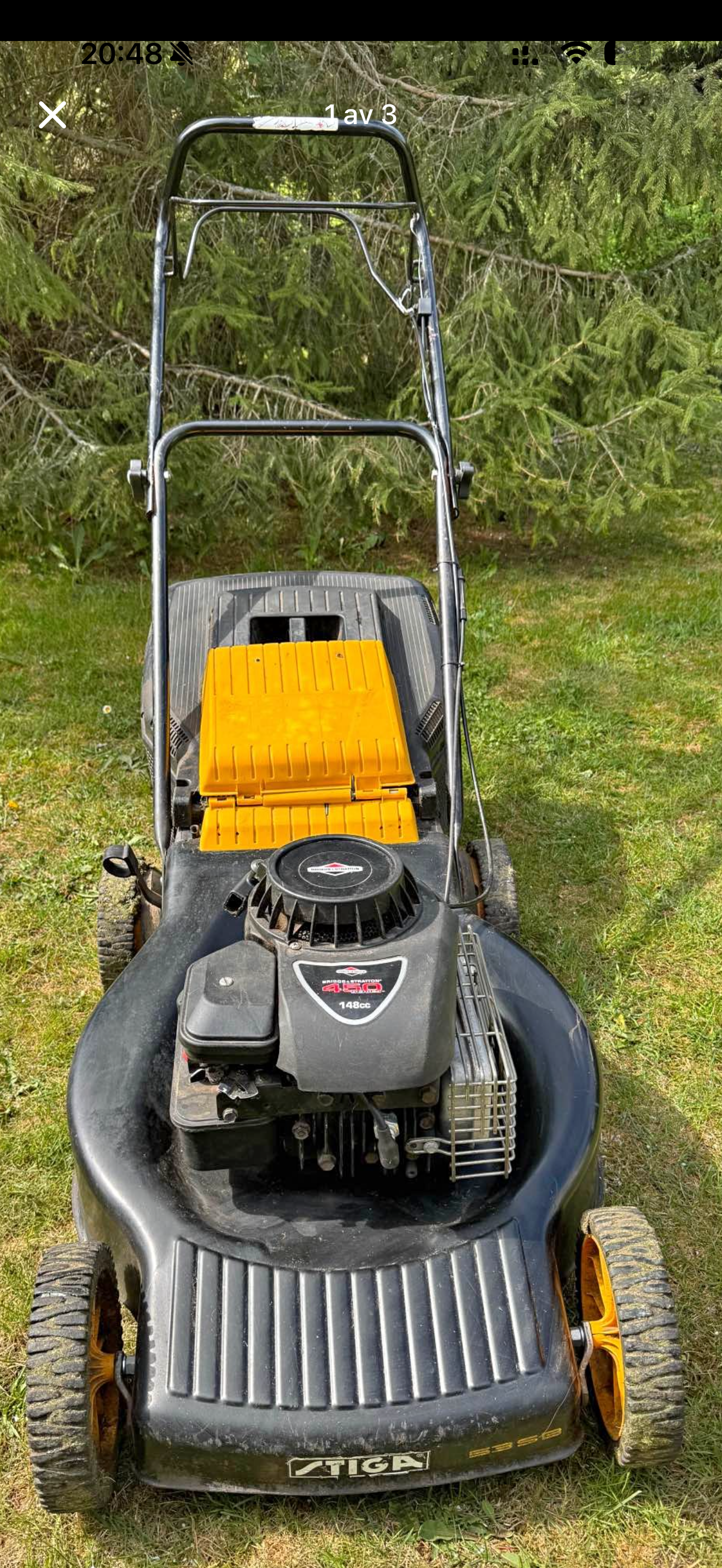Självgående stiga bensindriven gräsklippare - 148cc briggs & stratton