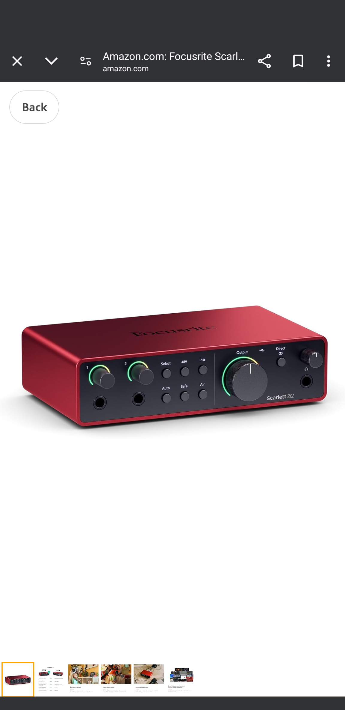 Audio recording interface for 1/4 in (6.35mm) devices