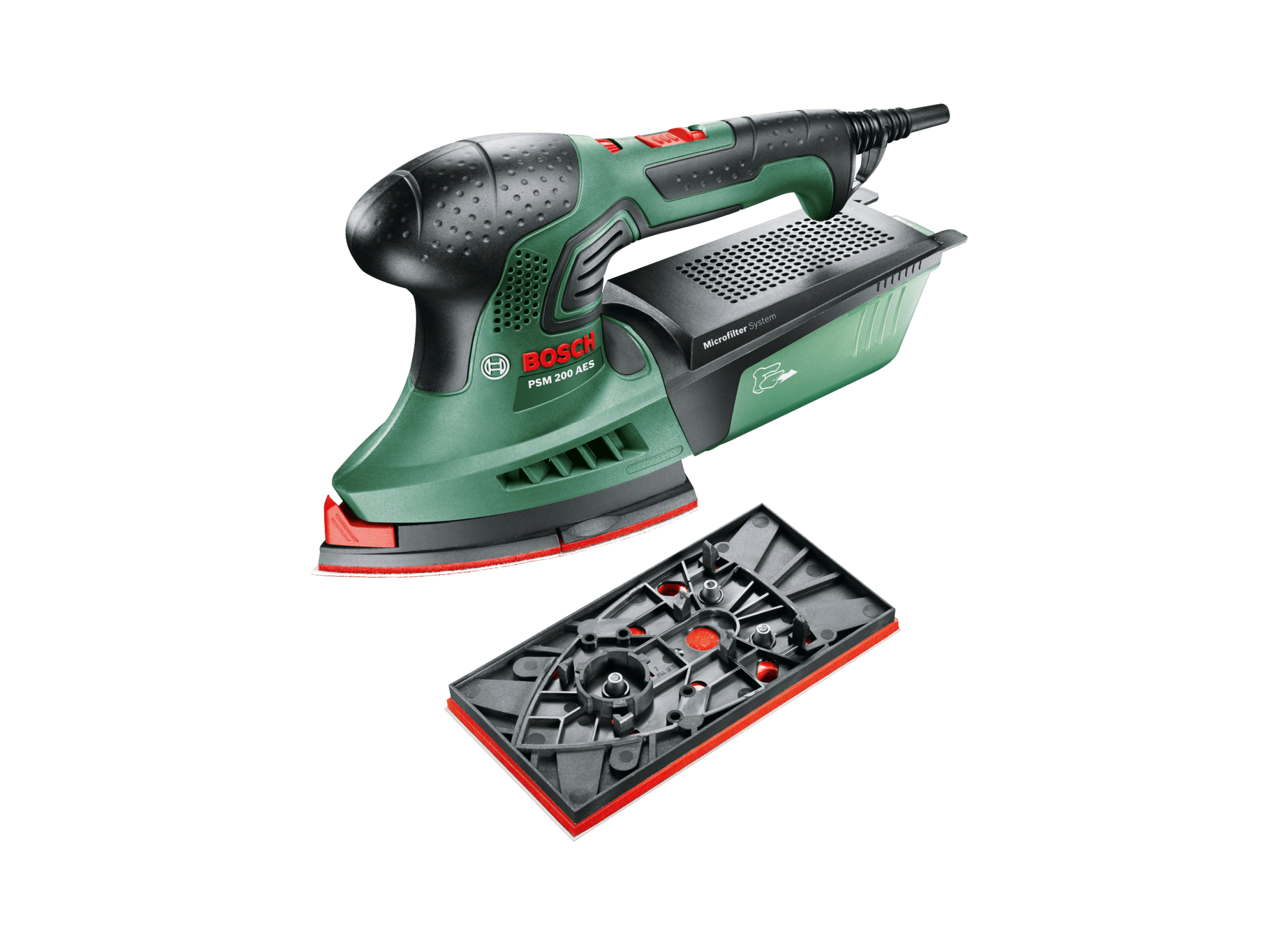 Bosch multislip med olika slipplattor