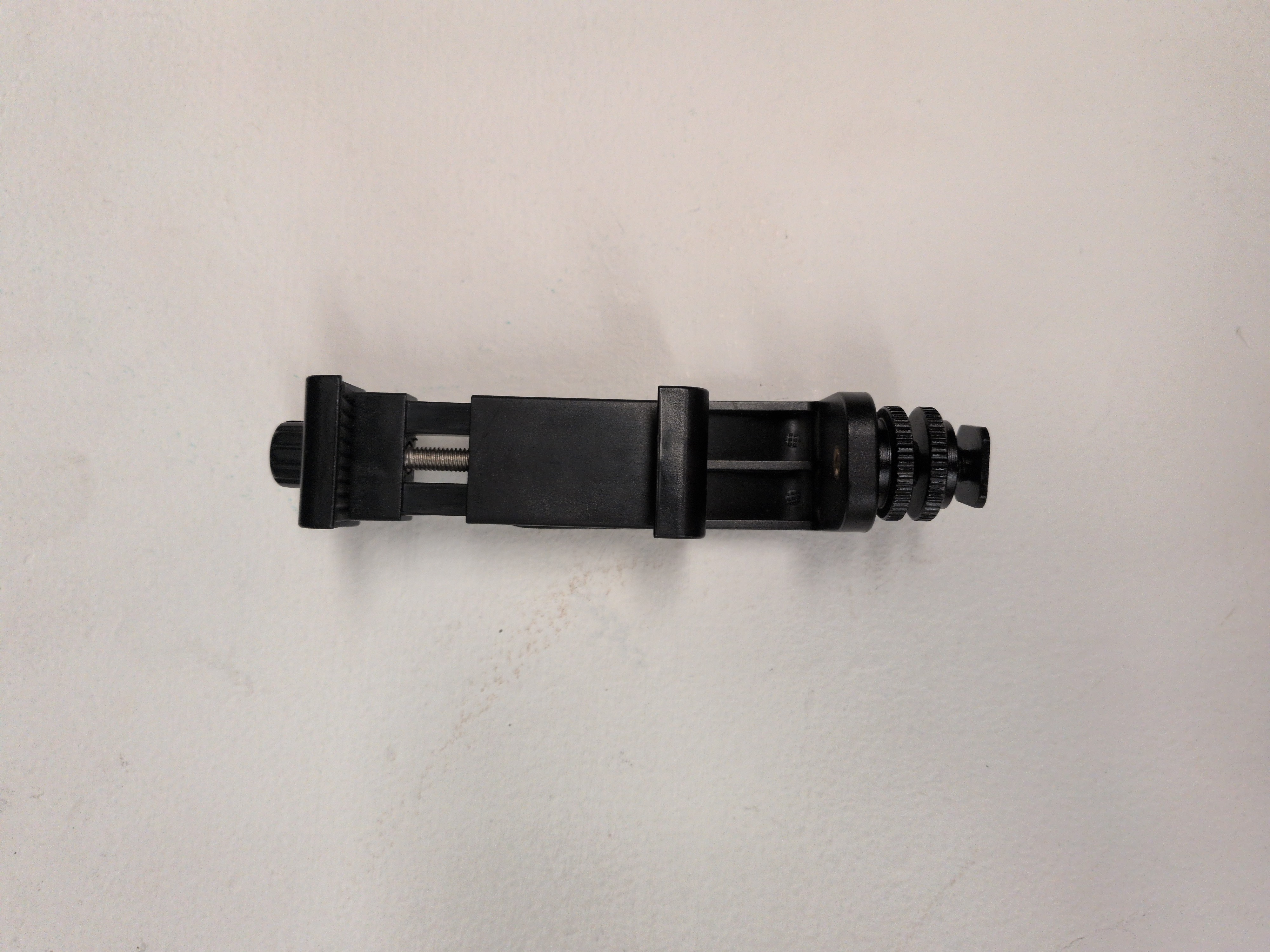 Phone holder with hot shoe mount