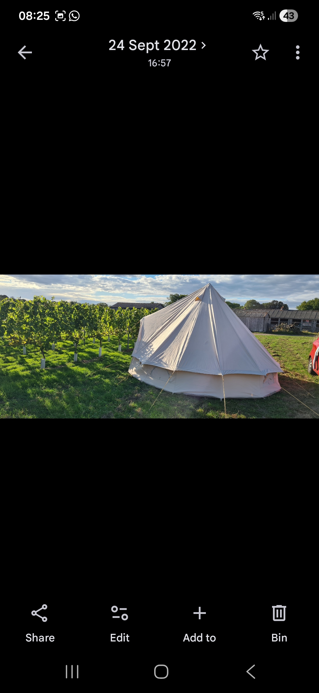 5m canvas bell tent