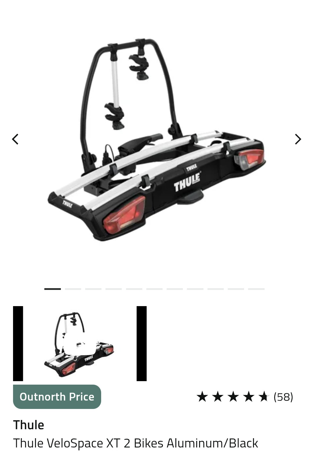 Thule velospace xt for 2 sykler