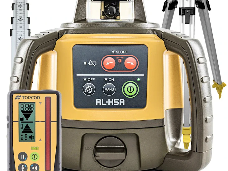 Topcon rl-h5a rotationslaser, bygglaser, komplett kit.