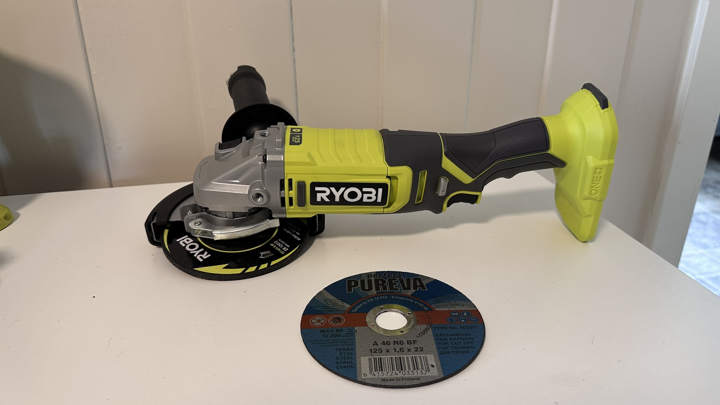 Ryobi rag18125 18v one+ vinkelsliper