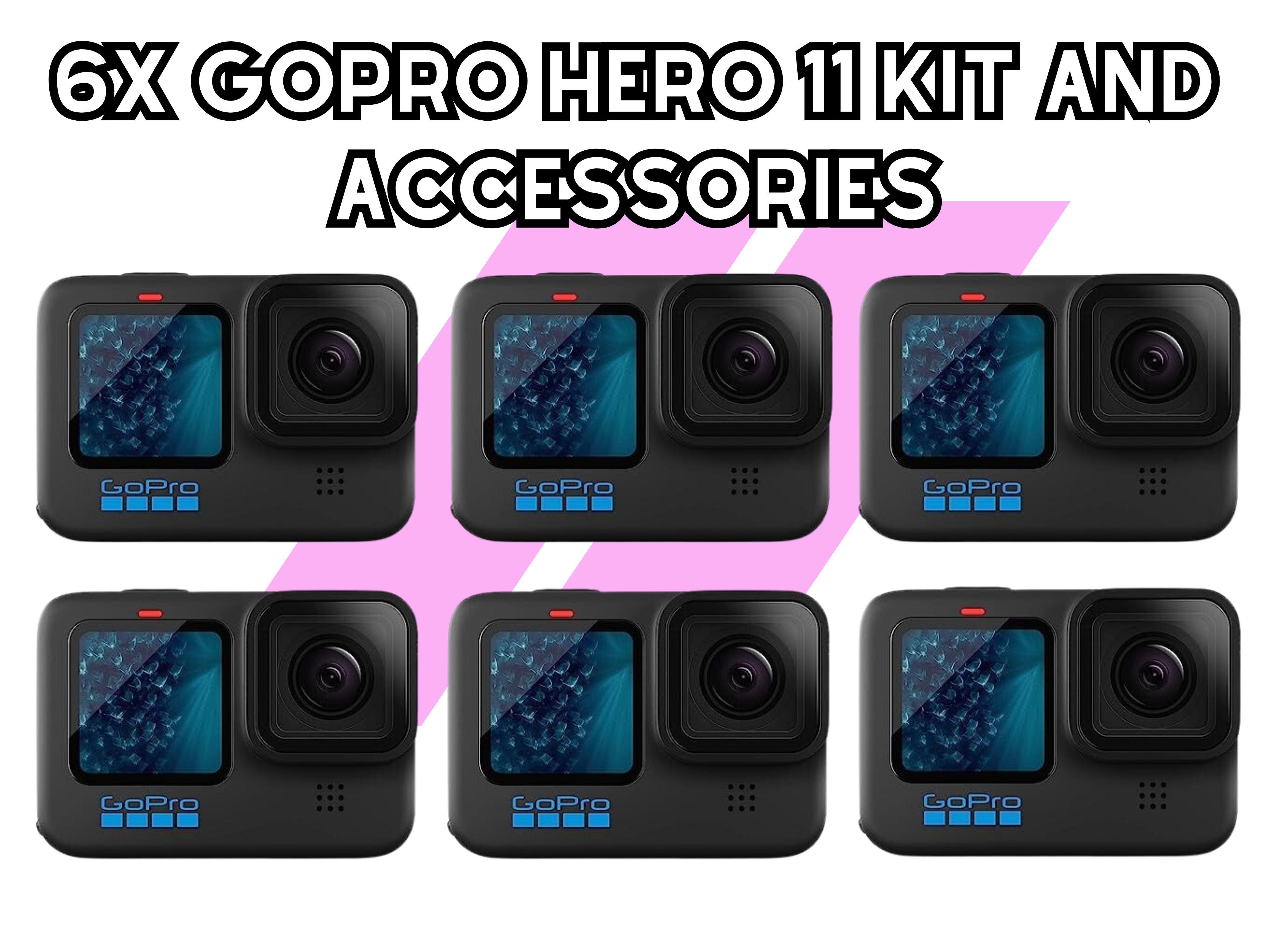 6x gopro hero 11 kit and accessories