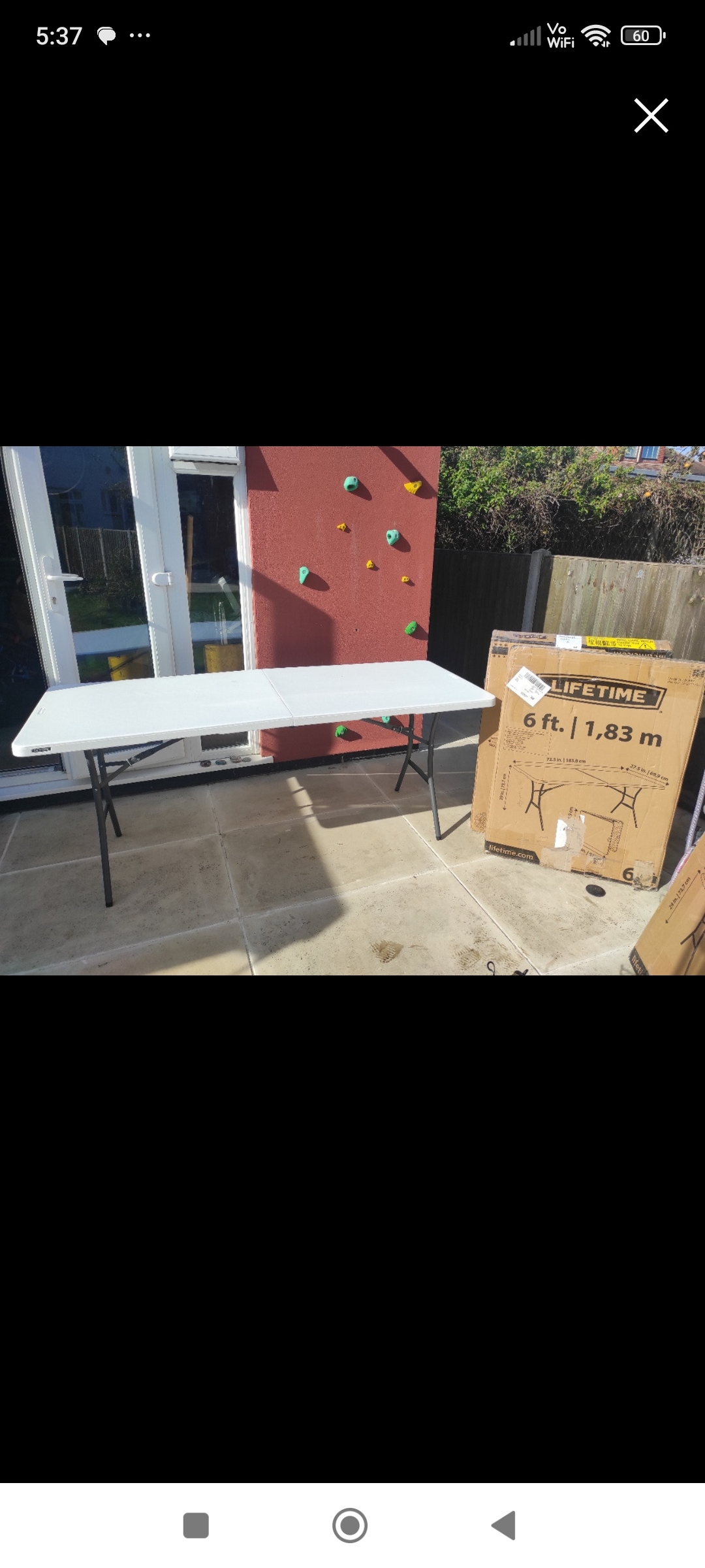 2 x garden table 6f foldable 