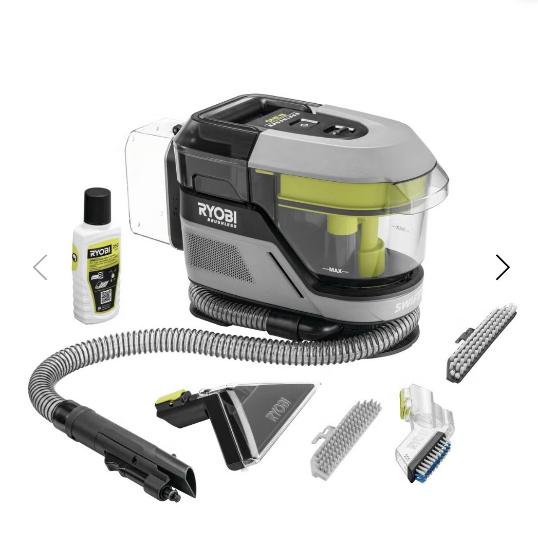 Ryobi swift clean tekstilrenser 18v (inkl. batteri og lader)