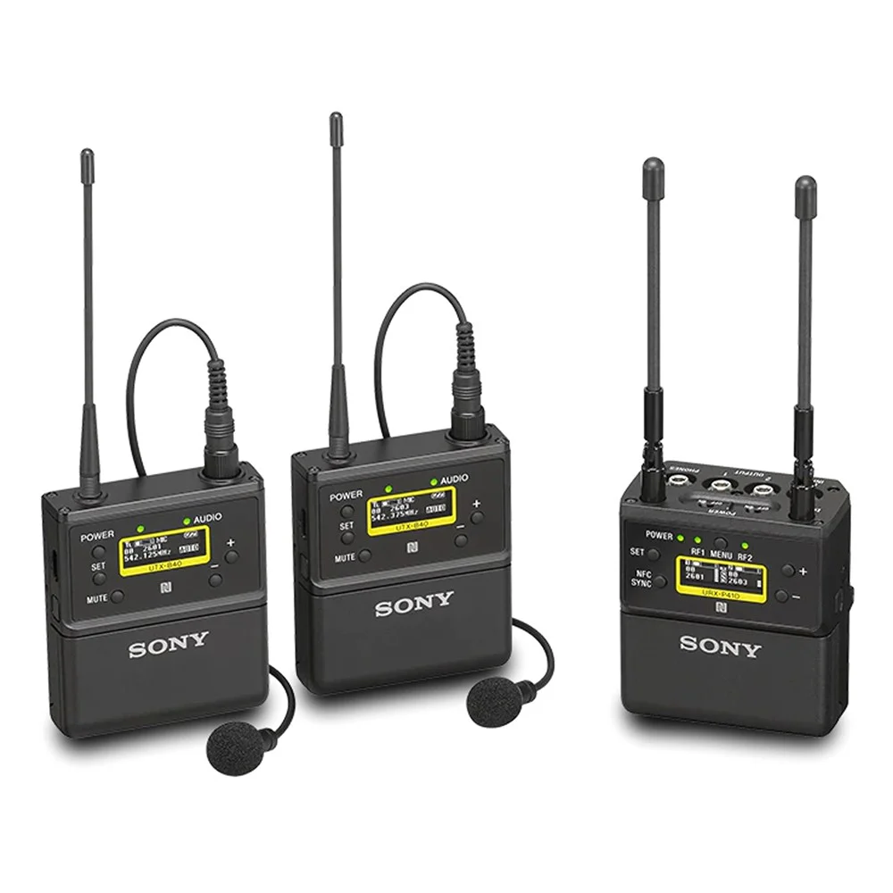 Sony uwp-d dual receiver wireless audio kit — 2x lavalier mics