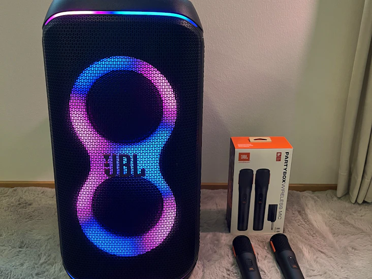 Jbl partybox 120 kaiutin + 2 langatonta mikrofoni