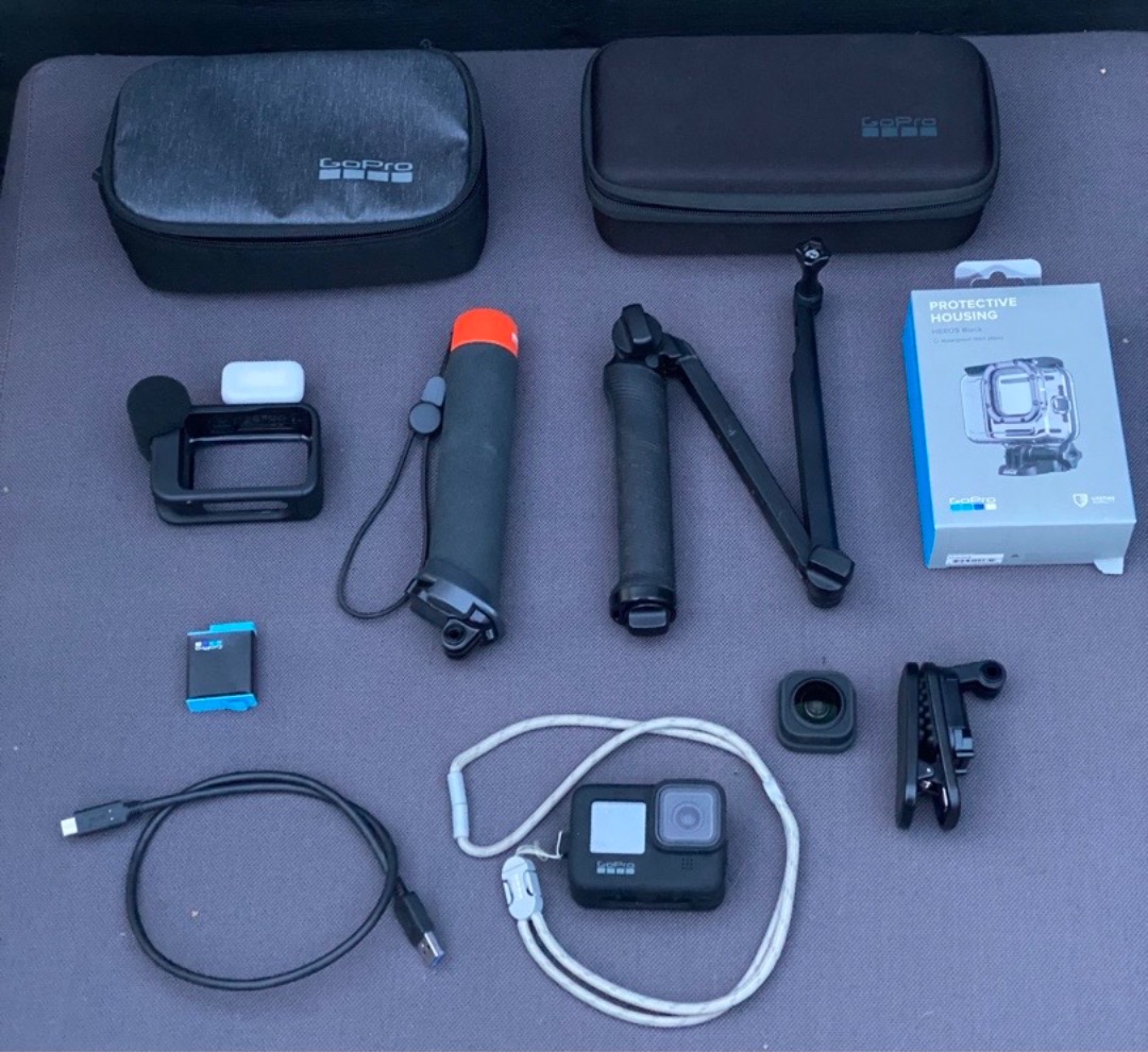 Gopro 9 med många tillbehör